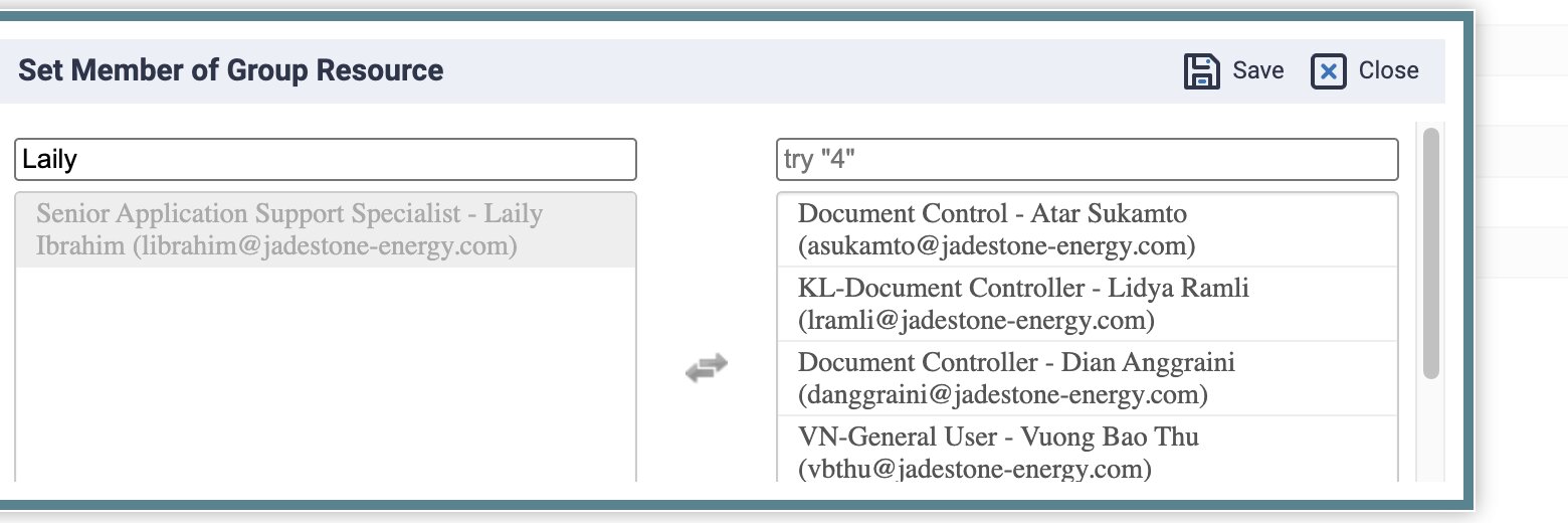 Typing part of a person name in the search box filters the list, because quicksearch matches the option text